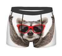 501 Boxer Aderenti Procione in Occhiali da Sole Rossi Mutande Uomo Morbidi Boxer A Pantaloncino Uomo Premium Pantaloncino Boxer Uomo per Elastico No Stress Uso Quotidiano Indossare Ogni Giorno L