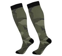 501 Calze A Compressione Camuffamento Militare Verde Calzini Da Allenamento Morbidi Equipaggio Calze Elasticità Crew Socks Per Calcio Tennis Sport Indoor E Outdoor 40cm