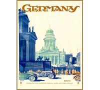 501 Targa In Metallo Germania Berlino Vintage Viaggio Vintage Tedesco Metal Signboard Retrò Pannello Poster Vintage Poster Metallo Per Club Pub Bar 20x30 cm