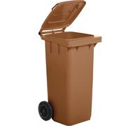 501090 Q.TA' 1 PATTUMIERA 120 L C/RUOTE MARRONE MP