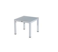 501440 Q.TA' 1 TAVOLO C/VETRO REGNUM 90X90XH75CM BIANCO