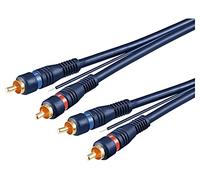 50175 cavo spina RCA x2, controllo, su entrambi i lati 5 m blu Goobay