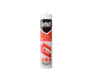 502460 Q.TA' 25 SELSIL SILICONE ACETICO PLUS TESTA MORO 280 ML RAL 8017