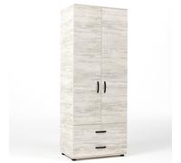 503564 Q.TA' 1 KIT ARMADIO 2 ANTE + 2 CASSETTI 80X52X205 CM BIANCO VEN.K083