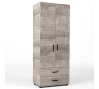 503565 Q.TA' 1 KIT ARMADIO 2 ANTE + 2 CASSETTI 80X52X205 CM ROVERE PLAT.K355