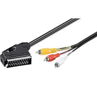 50364 Cavo Adattatore, SCART a Composito Audio Video, IN/OUT, Nero, 2M Lunghezza