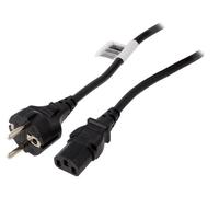 50369 Cavo 3x1mm² CEE 7/7 (E/F) maschio, IEC C13 femmina 2,5m QOLTEC