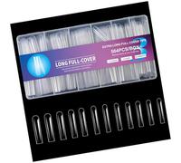 504 Pezzi Bara Unghie Artificiali ABS Unghie Artificiali Con Diverse Dimensioni Per Le Donne Partito Salone Qualità Falso Chiodo Acqua Tubo Design