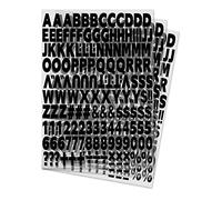 504 pezzi da 1 pollice ferro da stiro su lettere e numeri alfabeti, in tessuto vinile, lettere fai da te, per sport, magliette, stampa con slogan, decorazione artigianale (5 colori opzionali) (nero)