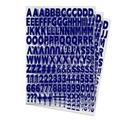 504 pezzi da 1 pollice ferro da stiro su lettere e numeri alfabeti, in tessuto vinile, lettere fai da te, per sport, magliette, stampa con slogan, decorazione artigianale (5 colori opzionali) (blu)