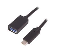 50421 Cavo USB 3.0 USB A-Femmina, Connettore USB C 0,25m QOLTEC