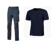 504695 Q.TA' 1 WORKWEAR KIT T-SHIRT+ PANTAL DEEP BLUE TG M
