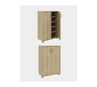 MOBILE BASSO 2 ANTE MULTIUSO 4 RIPIANI OLMO 90X60X35 CM ARMADIO UFFICIO STUDIO