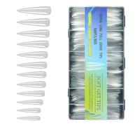 504Pcs Gel Morbido Unghie Punte Extra Lungo Coperture Piene Unghie Finte Suggerimenti Per Estensioni Artificiale Chiaro Premere Su Chiaro Copertura Completa Forniture Per
