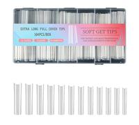 504Pcs Gel Morbido Unghie Punte Extra Lungo Coperture Piene Unghie Finte Suggerimenti Per Estensioni Artificiale Chiaro Premere Su Chiaro Copertura Completa Forniture Per