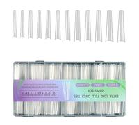 504pcs Pieno Coperture False Unghie Suggerimenti Square French Fake Off Gel Extension Suggerimenti Premere Su Forniture Professionale Salone Nail Estensione Gel