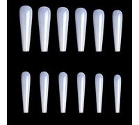 504pcs XXL Long Coffin Press On Full False Nails Piazza per Arte Chiaro E Naturale