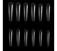 504pcs XXL Lungo bara Press On Nail Copertura Completa Unghie Finte Piazza Per Nail Art Design Chiaro E Naturale Lungo Premere Ons