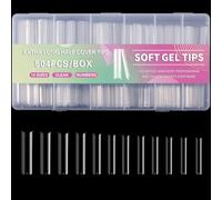 504x/Set di punte trasparenti per unghie in gel morbido extra lungo