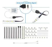 5050 Strip-Strip 4Pin 10mm RGB LED Kit Connettore per Strisce Luminose per La