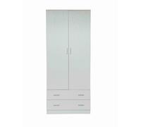 505331 Q.TA' 1 ARMADIO SPACE 2+2C BIANCO FRASSINO 80X52X190CM