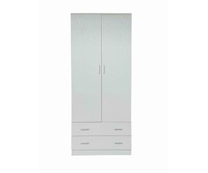 505331 Q.TA' 1 ARMADIO SPACE 2+2C BIANCO FRASSINO 80X52X190CM