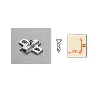 507535 Q.TA' 50 SALICE BASETTA FISSA P/CERNIERE B2V3H39 H 3