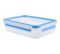 Emsa Contenitore per alimenti 508542 rettangolare 1,2 litri trasparente/blu Clip & Chiudi