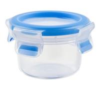 Emsa 508550 rotonda contenitore di alimento con coperchio, 0.15 litri, trasparente / blu, Clip & Chiudi