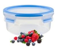 Emsa 508552 rotonda contenitore di alimento con coperchio, 0.85 litri, trasparente / blu, Clip & Chiudi