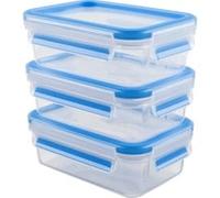 Emsa Scatola Rettangolare 508558 Clip&Close Ermetica 1 L Blu Trasparente PP