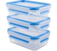 508570 recipiente per cibo Rettangolare Scatola 0,55 L Trasparente 3 pz, Casella trasparente/Blu, Scatola, Rettangolare, 0,55 L, Trasparente, Elastomero Termoplastico (TPE), Germania