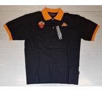 5089 AS ROMA KAPPA POLO BAMBINO JUNIOR OFFICIAL POLO JERSEY NERO