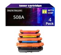 508A 508X Set di Cartucce di Toner di Ricambio per HP 508A 508X CF360A CF361A CF362A CF363A per HP M552DN M553N M553X M553DN M576 M577f M577z M577dn Stampanti,4 Color-1 pcs