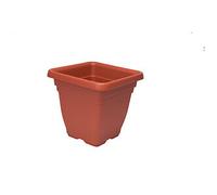509200 Q.TA' 6 VASO QUADRO LAURUS 25X25X23CM 7L TERRACOTTA