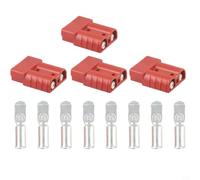 50A Connettore cavo per carrello elevatore 50A connettore cavo per carrelli elevatori (rosso) | 50A capacità di carico, contatti in rame argentato, durevole al calore, per batterie carrelli elevatori