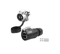 50A High Durability Industrial Connector Screw Wiring 2Pin Waterproof Circular Electrical Cable Connector