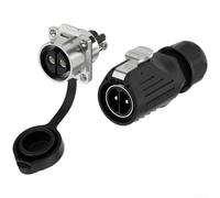 50A LP-28 2P Waterproof Circular Connector IP68 Quick 50A LP-28(3P) | Screw-in design, no soldering required, 2-pin configuration, 50A current rating, IP68 waterproof protection