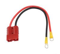 50A per batteria Cavo 30cm M8 Lug Connettore Rosso Nero 50A per (30cm) | Lunghezza 30 cm, corrente massima 50 A, ansa ad anello M8, rosso per coppia nera, guarnizione impermeabile per sistemi a
