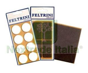 50BLISTER FELTRINI ADESIVI TONDI Ø MM.24 COLORE BIANCO: