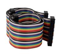 50cm 30 pin a 30 vie F/F Connettore IDC piatto colore arcobaleno cavo nastro 2x