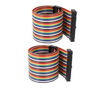 50cm 40 pin a 40 vie F/F Connettore IDC piatto colore arcobaleno cavo nastro 2x