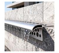 50cm-450cm Barra/Striscia alluminio su misura gocciolatoio | Deviatore pioggia becco d'aquila tagliabile, Proteggere fascia/ terrazza danni d'acqua(W14mm,L-100cm/39.4")