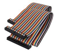50cm 50 pin a 50 vie F/F Connettore IDC piatto colore arcobaleno cavo nastro 2x