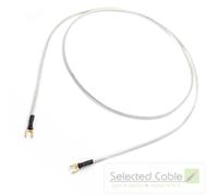 Cavo di messa a terra 50cm 1 x 0,50 mm2 per giradischi, dispositivi fonofonici e mixer con collegamento di massa, con forcella dorata, cavo di massa trasparente 0,50m