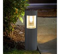 50cm Solare LED Metallo Palo Colonnina da Esterno Luce Giardino Vialetto