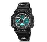 50Dodosky Boy Toys Age 5-12, LED 50M Waterproof Digital Sport Watches for Kids Birthday Presents Gifts for 5-13 Year Old Boys - Black