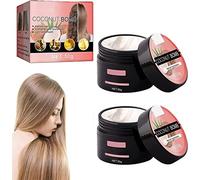 50g Coconut Bomb Nourishing Hair Mask, Coconut Hair Mask, Silky Deep Conditioner, Coconut Oil Mask for Damaged Dry Hair Repair (2pcs)