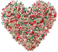 50G Natale Mix Fette Polimero Argilla Morbida, Decorazione Natalizia, Finte Zucchero Argilla Polimerica Natalizia per Nail Art, Dessert, Scrapbooking, Telefono, Polymer Clay, A