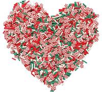 50G Natale Mix Fette Polimero Argilla Morbida, Decorazione Natalizia, Finte Zucchero Argilla Polimerica Natalizia per Nail Art, Dessert, Scrapbooking, Telefono,Polymer Clay, C